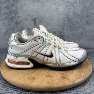Nike Air Max Moto+ 7 Shoes Womens Size 10 White Pink Silver Athletic Running